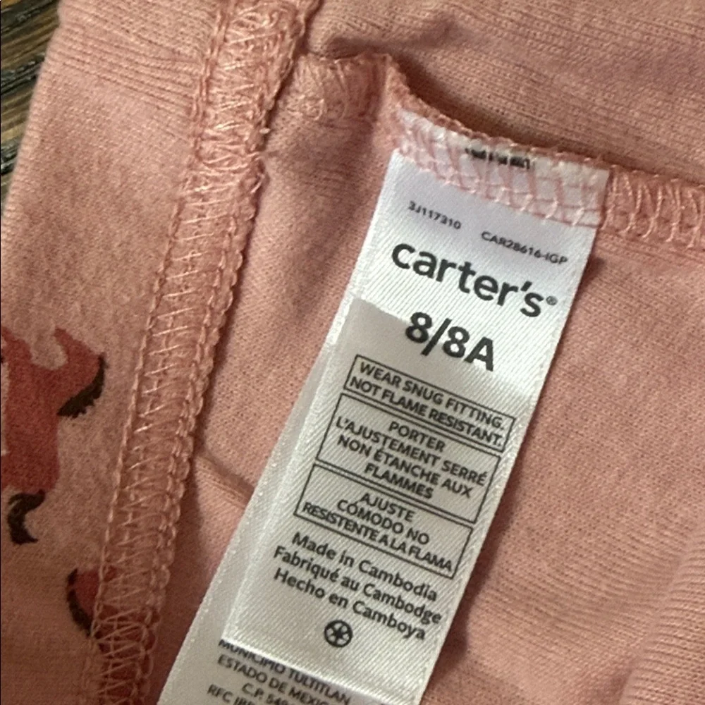 Carter's Girls' Leggings/ pajama bottoms girls size 8